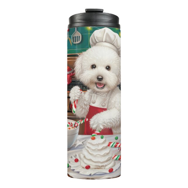 Bouteilles Isothermes Bichon Frise Gîtes : Festif Noël (Devant)