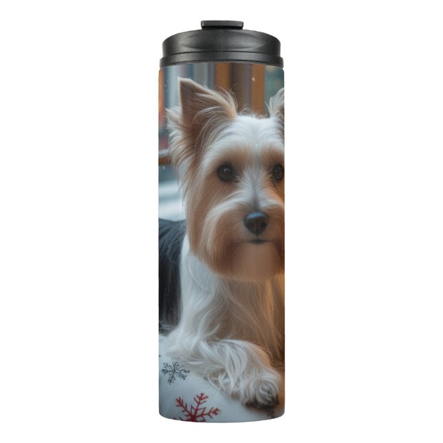 Bouteilles Isothermes Biewer Terrier With Christmas Lights Holiday (Devant)