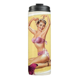 Bouteilles Isothermes Bikini de cru de la fille Pin-