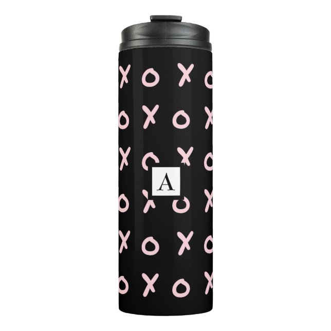 Bouteilles Isothermes Black & Baby Pink X O XO XO XO's Trendy Cute (Devant)