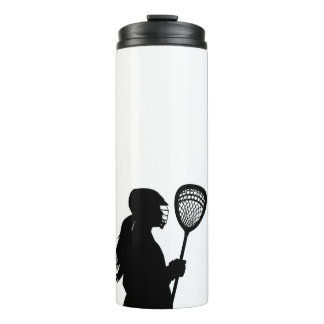 Bouteilles Isothermes Black Silhouette Girl Lacrosse Goalie Tumbler