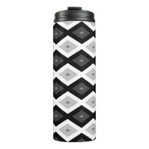 Bouteilles Isothermes Black, white and grey diamond pattern