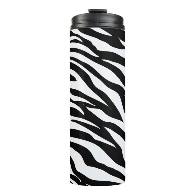 Bouteilles Isothermes Black & White Zebra Safari Animal Pattern (Devant)