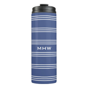 Bouteilles Isothermes Bleu bleu marin Tumbler personnalisé