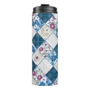 Bouteilles Isothermes Bleu motif rustique à la mode de déchirures de ti