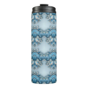 Bouteilles Isothermes Bleu Ornat Floral Thermal Tumbler