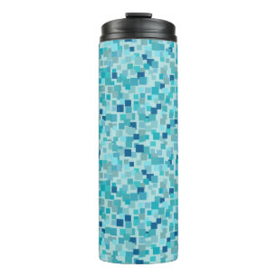 Bouteilles Isothermes Bleu Rétro Mosaïque Thermique Tumbler