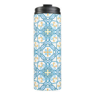 Bouteilles Isothermes Bleu tribal ethnique sans frontières motif