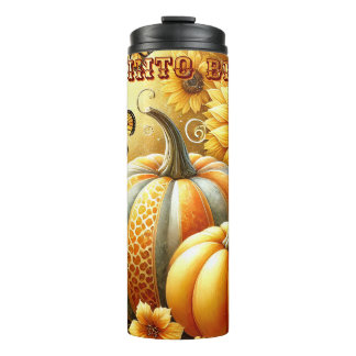 Bouteilles Isothermes Bliss d'automne de charme : Citrouille, Fleur & Pa