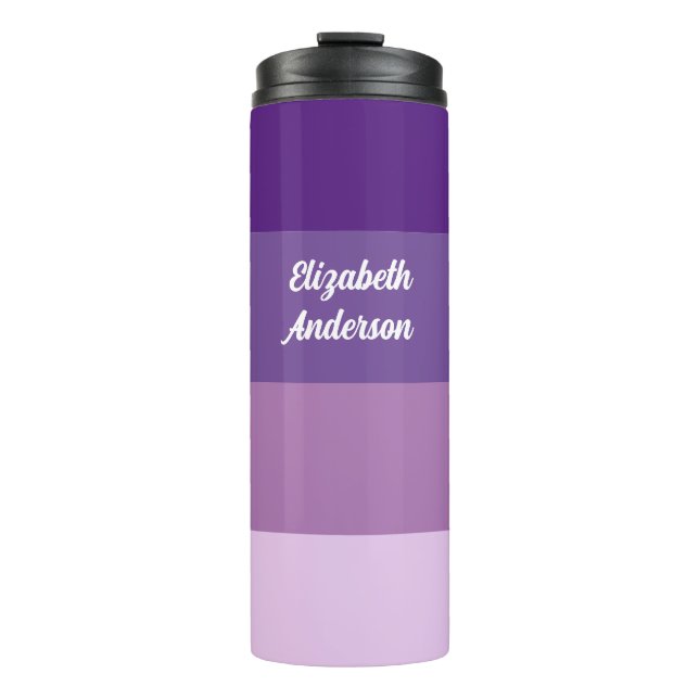 Bouteilles Isothermes Blocage couleur violet bande horizontale (Devant)