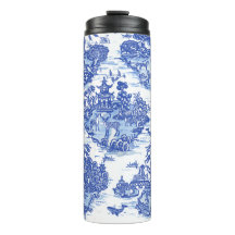 Blue Willow Animal Rabbit Cerf Fox Bird Toile