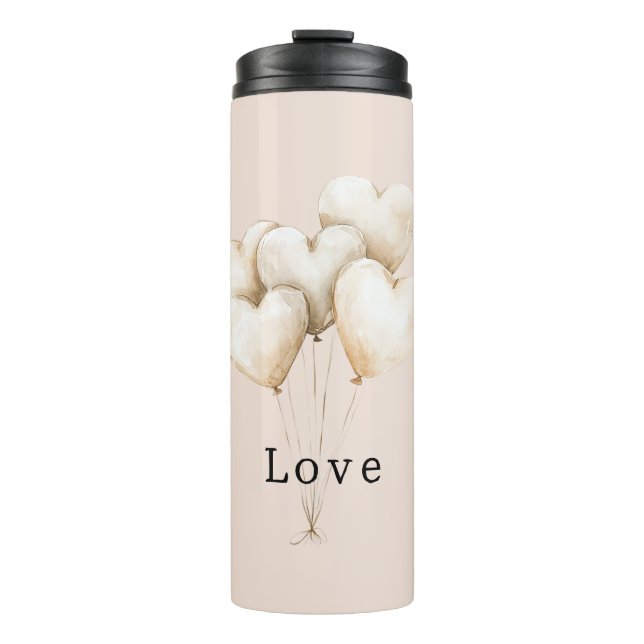 Bouteilles Isothermes Blush Cream Hearts Balloons Love (Devant)
