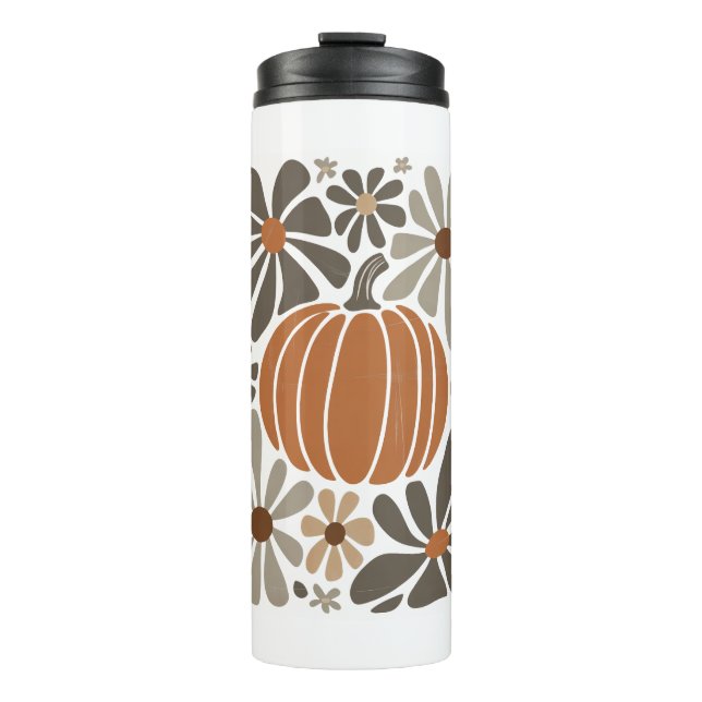 Bouteilles Isothermes Boho Floral Automne saison Citrouille (Devant)