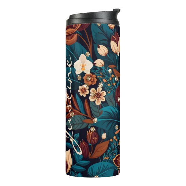 Bouteilles Isothermes Boho Floral Chic Classic Thermal Tumbler (Tourné sur la gauche)