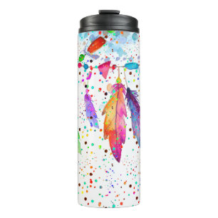 Bouteilles Isothermes Boho plumes thermo-tumbler