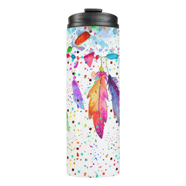 Bouteilles Isothermes Boho plumes thermo-tumbler (Devant)