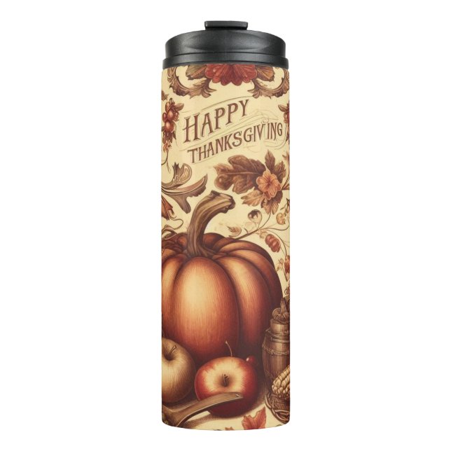 Bouteilles Isothermes Bon thanksgiving vintage/classique (Devant)