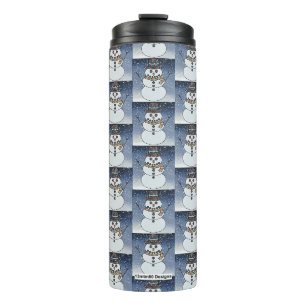 Bouteilles Isothermes Bonhomme de neige avec fond - Tumbler thermique