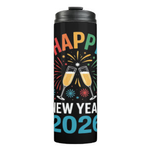 Bouteilles Isothermes Bonne année 2026 Fête drôle de la Saint-Sylvestre