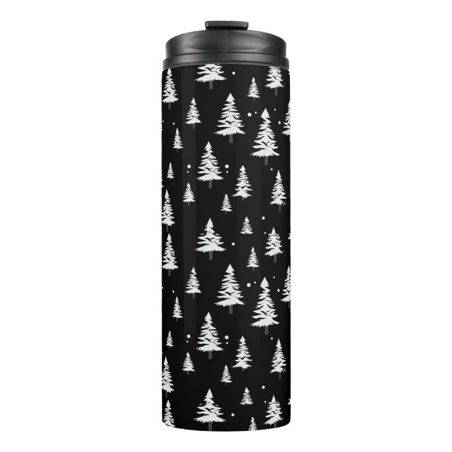 Bouteilles Isothermes Bonnet thermique de Noël noir et blanc (Devant)
