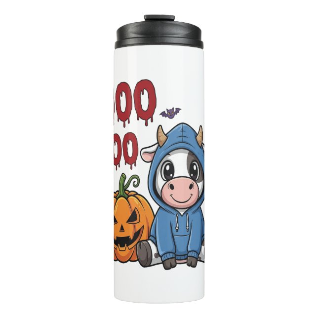 Bouteilles Isothermes Boo Halloween Éffrayante vache fantôme (Devant)