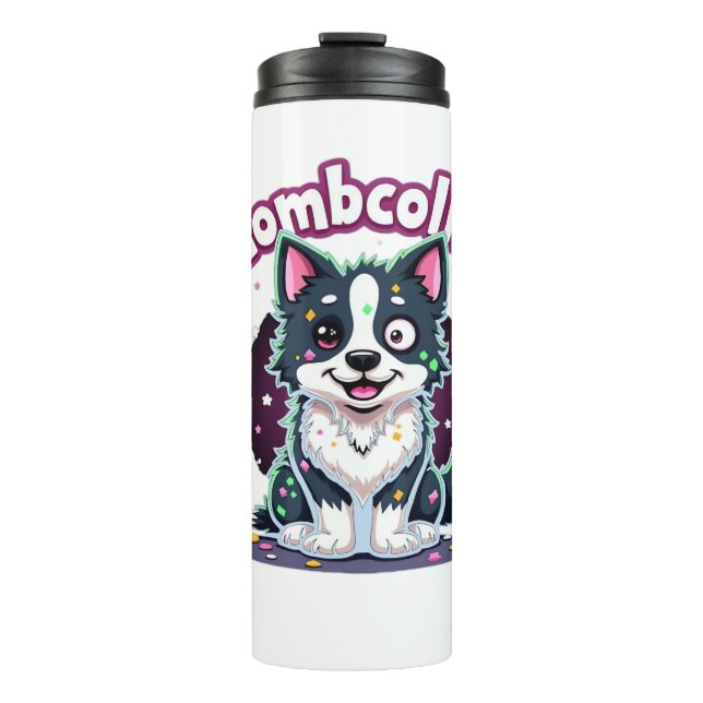 Bouteilles Isothermes Bordure Collie BC Chien Zombie Halloween Essentiel (Devant)