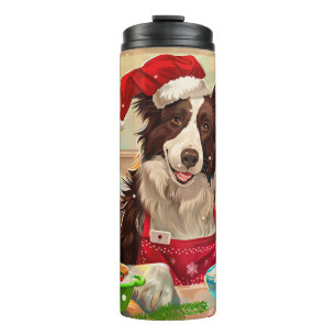 Bouteilles Isothermes Bordure Collie Gîtes : Noël festif