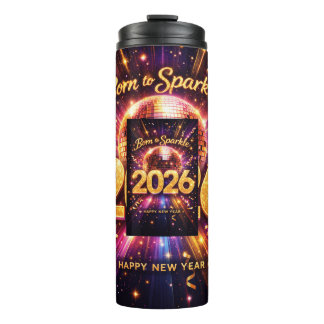 Bouteilles Isothermes Born to Sparkle 2026 Disco Ball Happy New Year