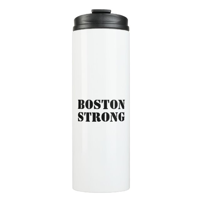 Bouteilles Isothermes "Boston Strong" noir blanc (Devant)