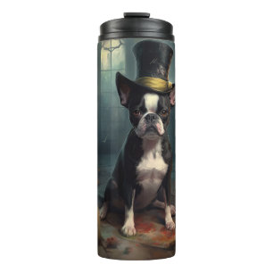 Bouteilles Isothermes Boston Terrier Citrouille Halloween effroi