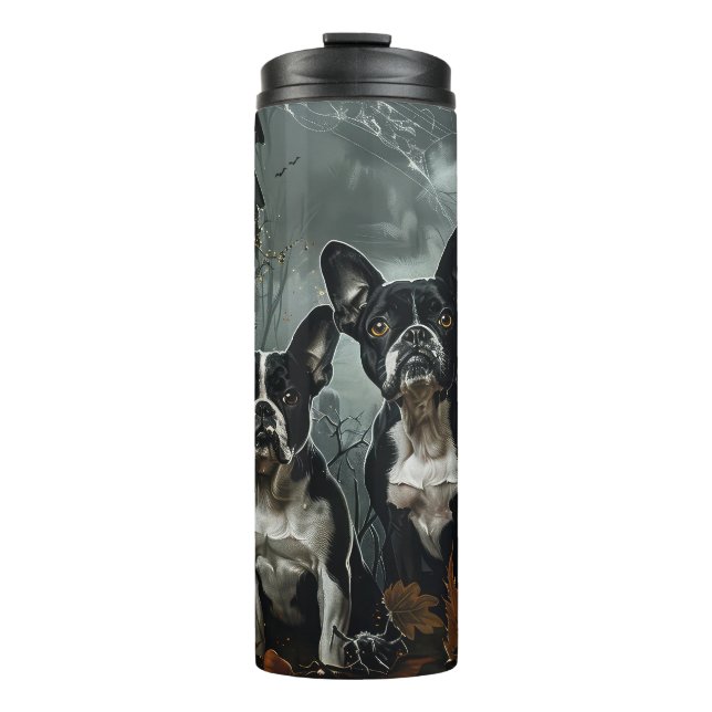 Bouteilles Isothermes Boston Terrier Halloween nuit chien délice (Devant)