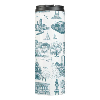 Bouteilles Isothermes Boston Toile (éd. anniversaire) bleu/blanc