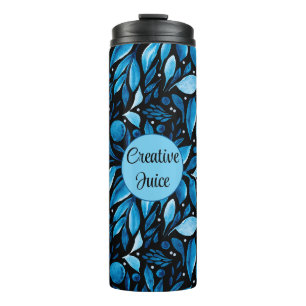 Bouteilles Isothermes Botanique Noir & Bleu Personnalisez la tondeuse th