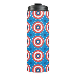 Bouteilles Isothermes Bouclier de Captain America et motif d'étoiles