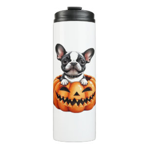 Bouteilles Isothermes Bouledogue français Joyeux Halloween citrouille T-
