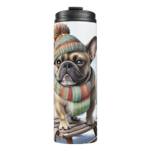 Bouteilles Isothermes Bouledogue français traîneau  French Bulldog