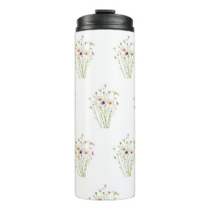 Bouteilles Isothermes Bouquet aquarelle de fleurs sauvages