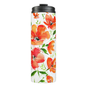Bouteilles Isothermes Bouquet d'aquarelle de fleurs de pavot