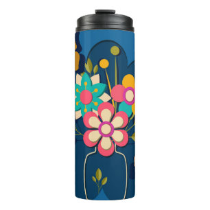Bouteilles Isothermes Bouquet de fleurs modernes jolies et colorées sur