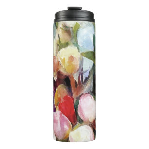 Bouteilles Isothermes Bouquet de tulipes Roses modernes : peinture à l'h