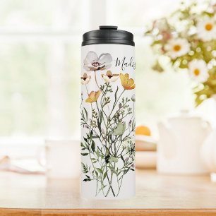 Bouteilles Isothermes Bouquet Fleur sauvage séché par monogramme