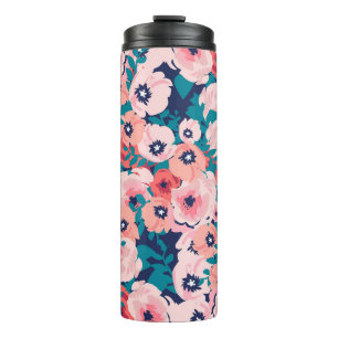 Bouteilles Isothermes Bouquet floral aquarelle : pivoines Vintages.