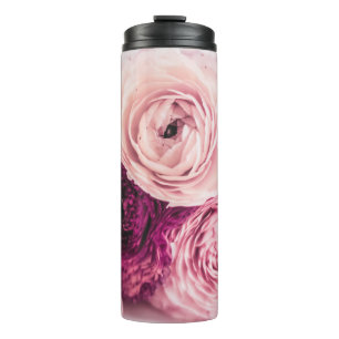 Bouteilles Isothermes Bouquet rose romantique : marque vintage.