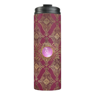 Bouteilles Isothermes Bourgogne et or Paris Gemstone Monogram