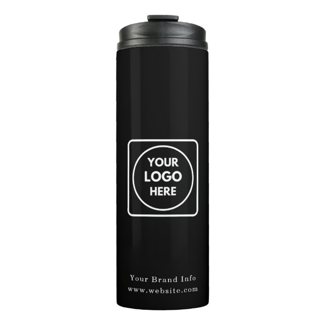 Bouteilles Isothermes Boussole thermique noire | Entreprise personnalisé (Devant)