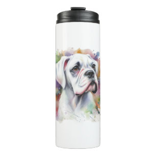 Bouteilles Isothermes 🐾 Boxer Chien Joy 🐾 Boxer Whimsical Spattered À 