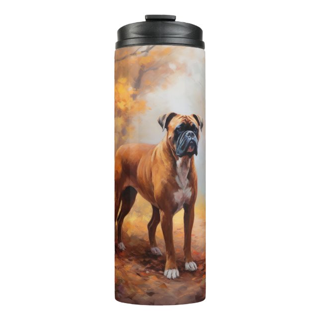 Bouteilles Isothermes Boxer en automne Feuilles automne Inspire (Devant)