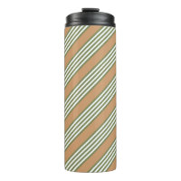 Brayures vert olive et blanc motif avec bronze