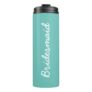 Bouteilles Isothermes Bridesmaid Monograms Mariage Cadeau Favoriser Turq