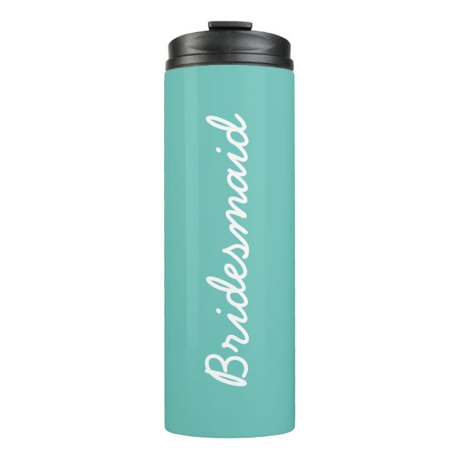 Bouteilles Isothermes Bridesmaid Monograms Mariage Cadeau Favoriser Turq (Devant)